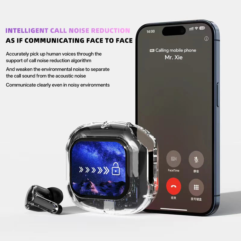 Translation Headphones with Multifunction Touch Screen Smart Wireless Bluetooth Earphone Hifi Audio Quality Business Earbud