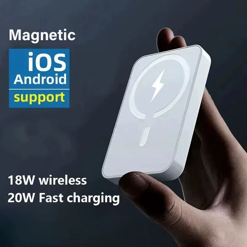 For Magsafe Power Bank 10000Mah Portable Auxiliary Spare External Magnetic Battery Pack Wireless Charger for Iphone 13 14 15 16