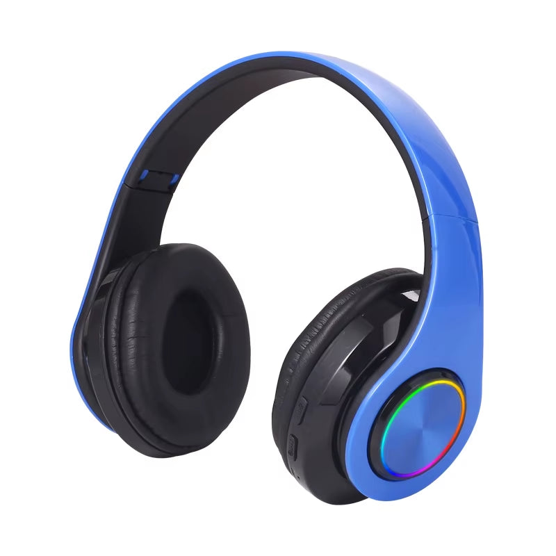 Wireless Bluetooth 5.0 Headphone with Microphone On-Ear Headset Stereo Sound Earphones Sports Gaming Foldable Headphones Game