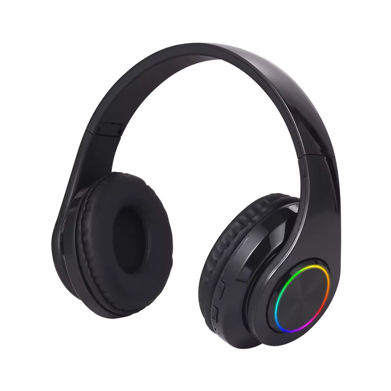 Wireless Bluetooth 5.0 Headphone with Microphone On-Ear Headset Stereo Sound Earphones Sports Gaming Foldable Headphones Game