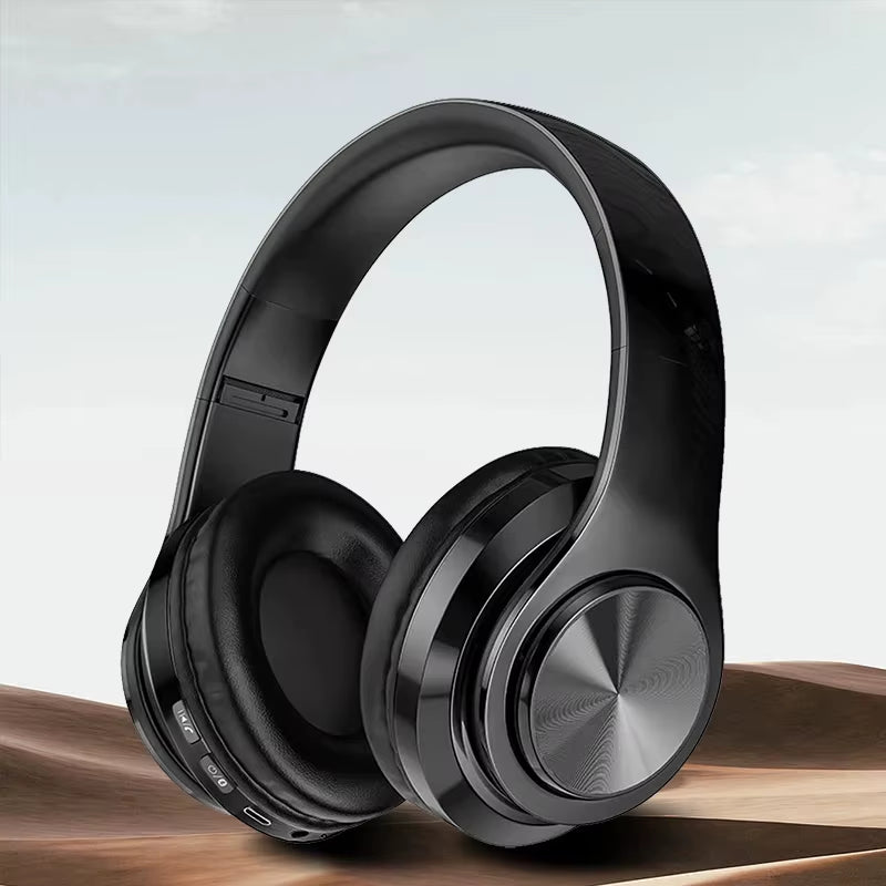 Wireless Bluetooth 5.0 Headphone with Microphone On-Ear Headset Stereo Sound Earphones Sports Gaming Foldable Headphones Game