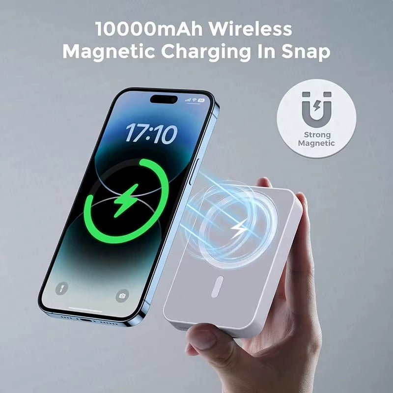 20000Mah Magnetic Powerbank Wireless PD 22.5W Fast Charger for Magsafe Portable Auxiliary Battery for Iphone Samsung Xiaomi