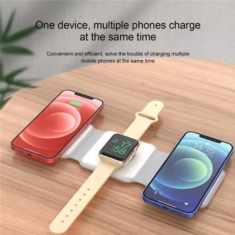 Durable PC Material 30W 3-In-1 Multifunction Wireless Charger for Multiple Devices Made
