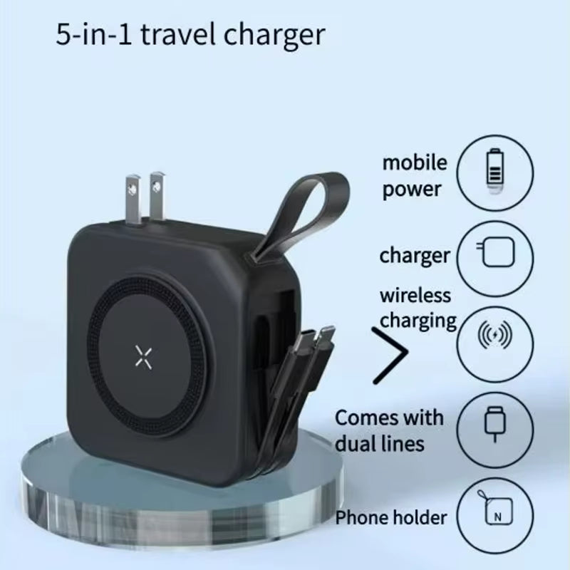 Magnetic Wireless Charging Bank Comes with Cable and Plug PD22.5W 10000Mah Compact and Portable Charger Iphone 14 Mini Powerful
