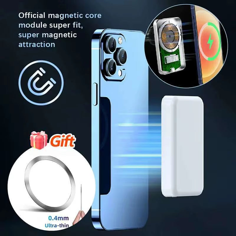 For Magsafe Power Bank 10000Mah Portable Auxiliary Spare External Magnetic Battery Pack Wireless Charger for Iphone 13 14 15 16