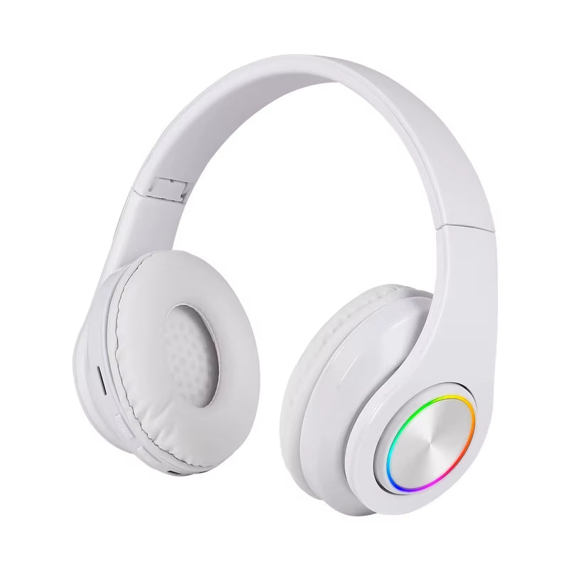 Wireless Bluetooth 5.0 Headphone with Microphone On-Ear Headset Stereo Sound Earphones Sports Gaming Foldable Headphones Game