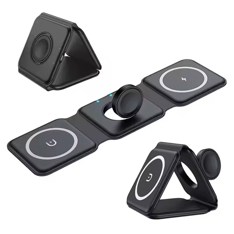 Durable PC Material 30W 3-In-1 Multifunction Wireless Charger for Multiple Devices Made